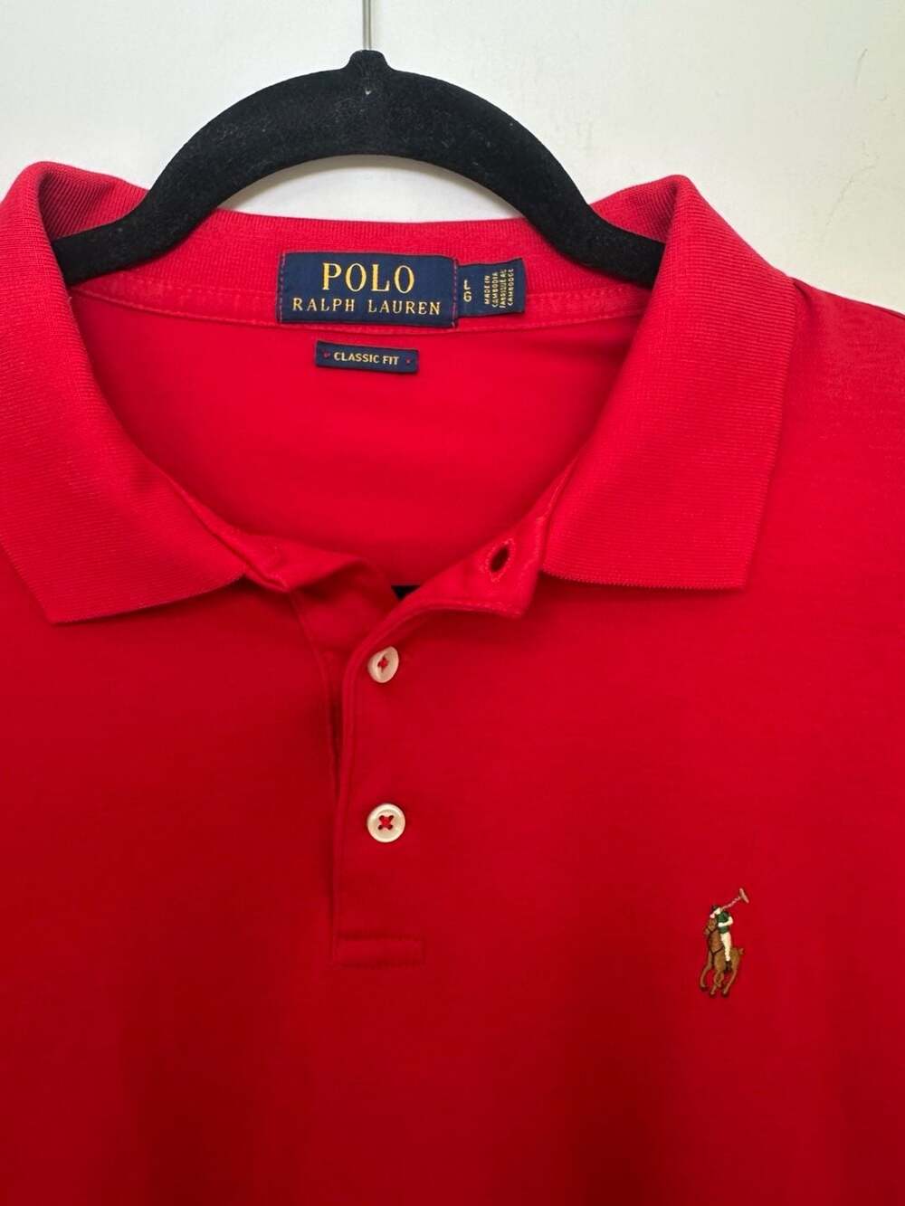 Polo Ralph Lauren Classic Fit Polo Shirt Size L Red